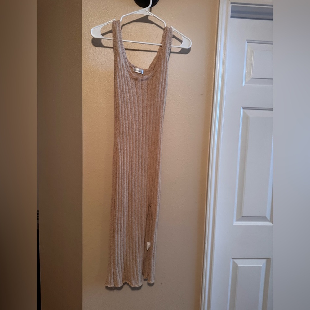 Women’s Sleeveless Ribbed Knit Swimsuit Cover-Up Dress